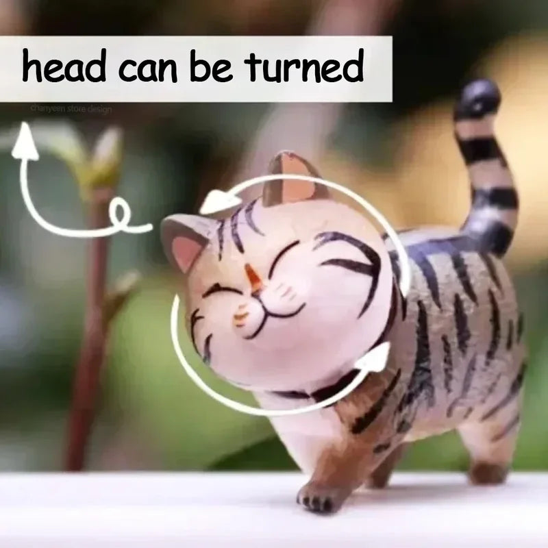 Cute Kawaii Cat Figurines Mini Decorations for Kids, Home & Desk Decor