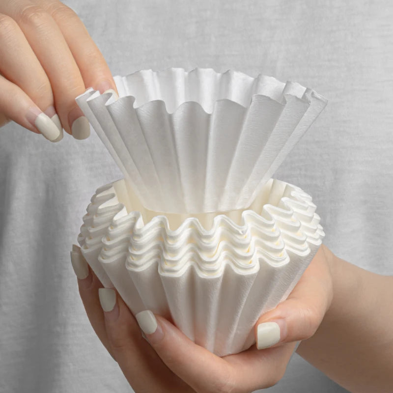 50 Pack Coffee Filter Papers for Pour Over & Dripper - Fits B75 & Wave 1-2 Cups