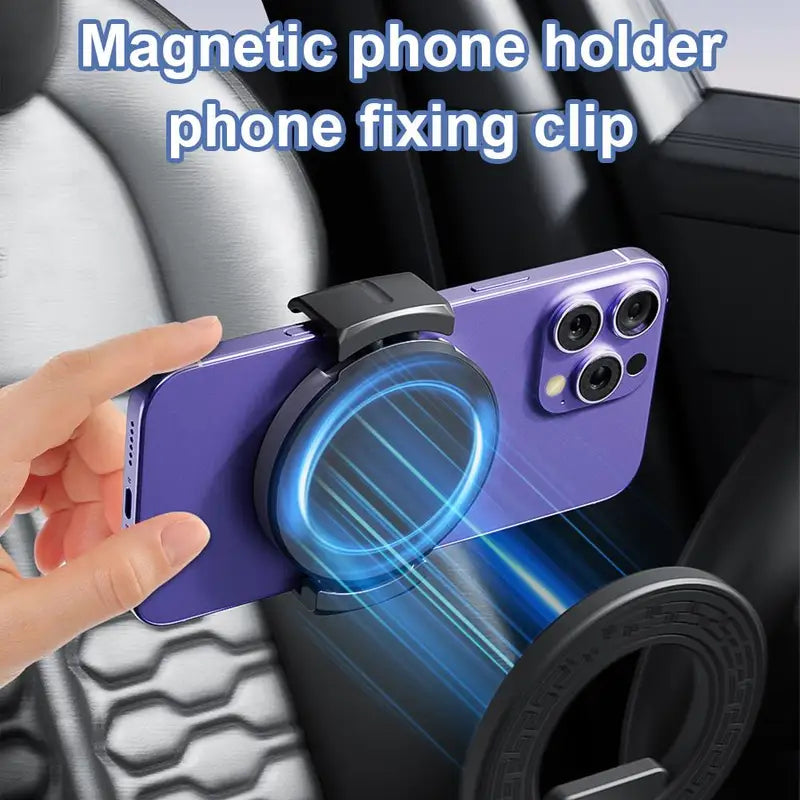 Magnetic Car Phone Holder Mount for iPhone Samsung - Universal Strong Clamp