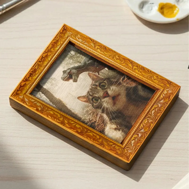 Wooden Refrigerator Magnet - Funny Cat Dinosaur Pattern, Kitchen & Home Decor