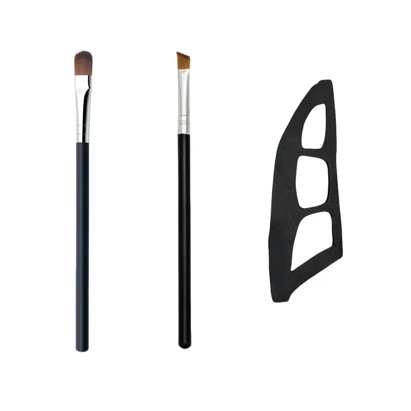 3-Piece Eye Makeup Kit with Brushes & Templates for Beginners – Professional Look