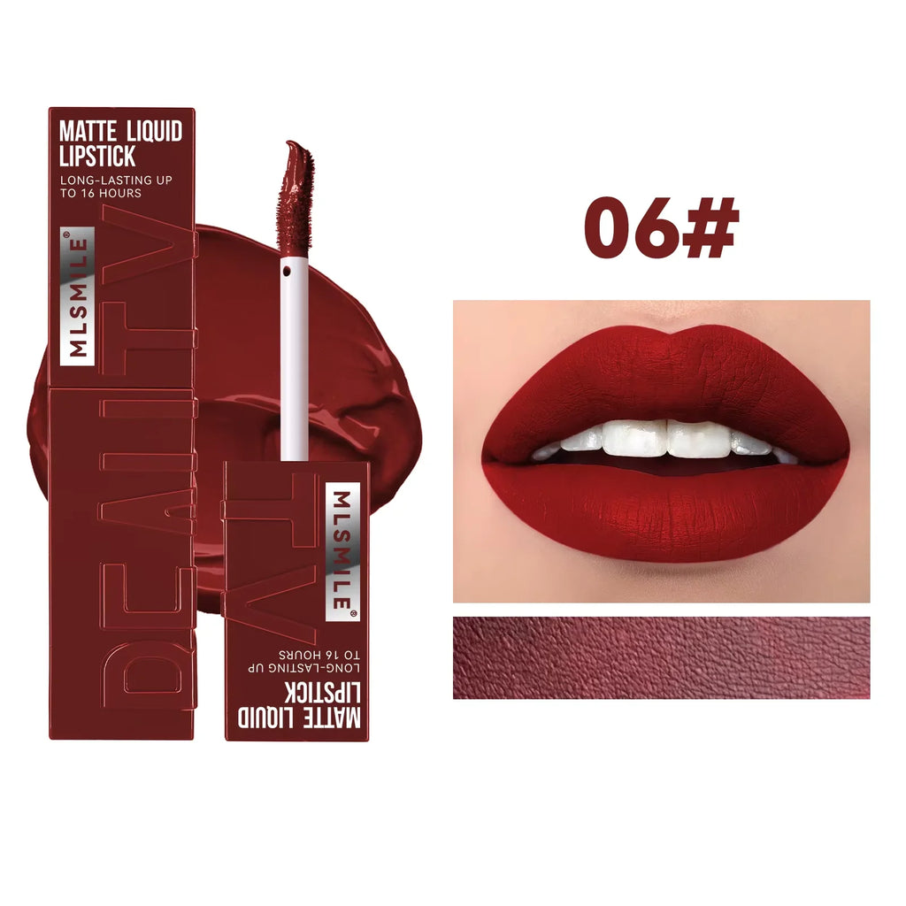Long Lasting Velvet Matte Lipstick 6 Colors Waterproof Non-Stick Lip Gloss
