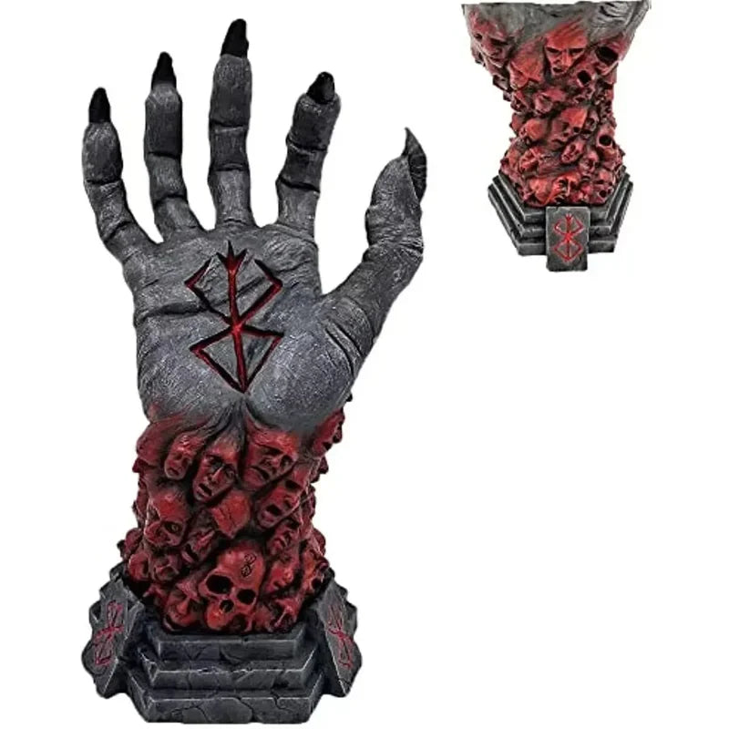 Handcrafted Berserk Anime Hand of God Resin Figurine - Halloween Skeleton Decor