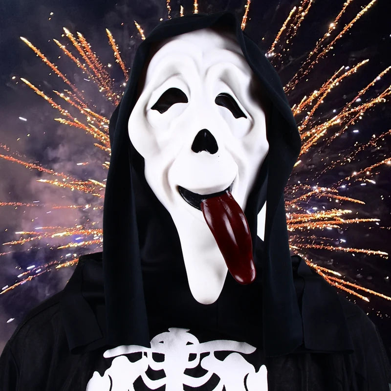 Halloween Movie Scream Horror Mask - Realistic Creepy Ghost Cosplay Costume Prop