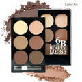 Highlight Contouring Powder Palette - Face Shadow & Bronzer with Brush, 6 Colors