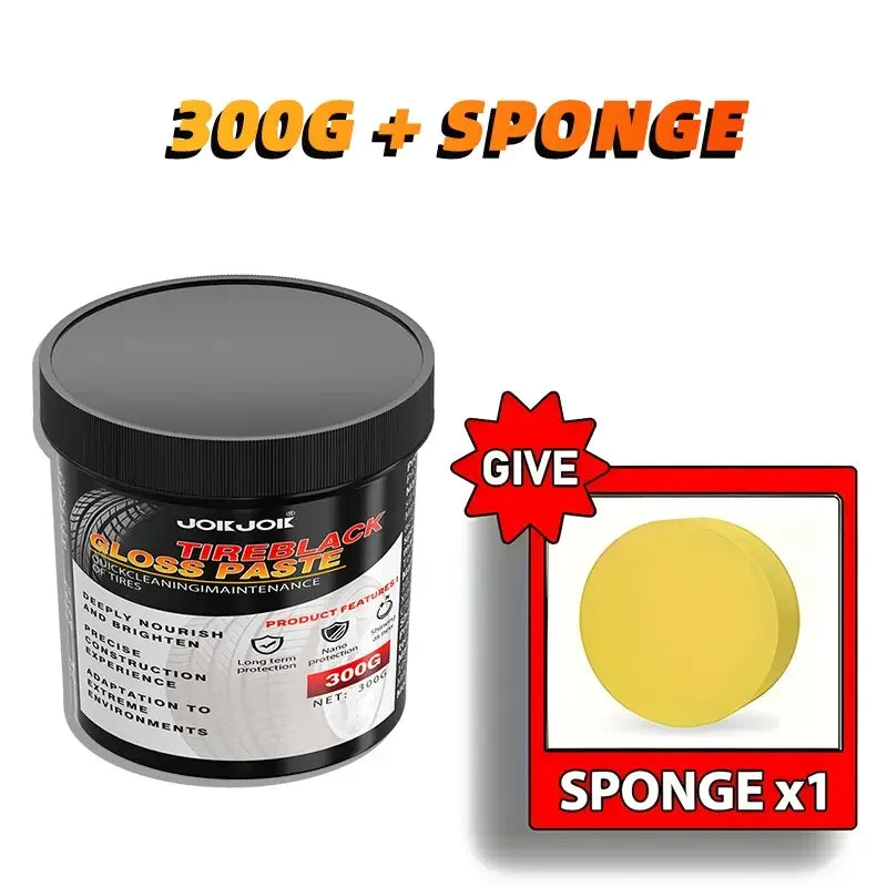 Car Tire Gloss Wax 300G - Durable Black Polishing & Refurbishing Wax