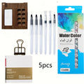 Travel Watercolor Palette Set with Clip - Portable Artist Watercolor Kit for Kids