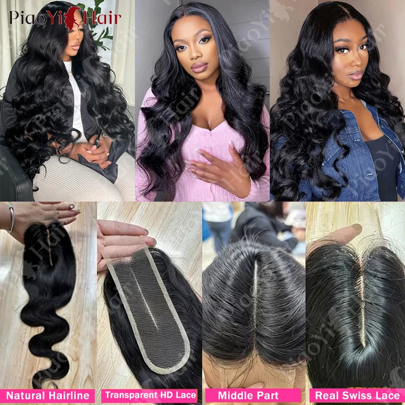 Body Wave 13x6 13x4 HD Lace Frontal & 4x4 5x5 HD Lace Closure Human Hair - Preplucked & Tangle-Free