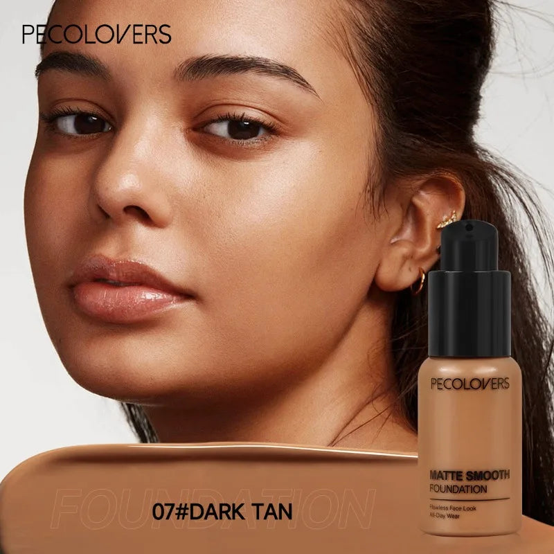 Long-Lasting Waterproof Liquid Foundation for Face - Natural Makeup Finish