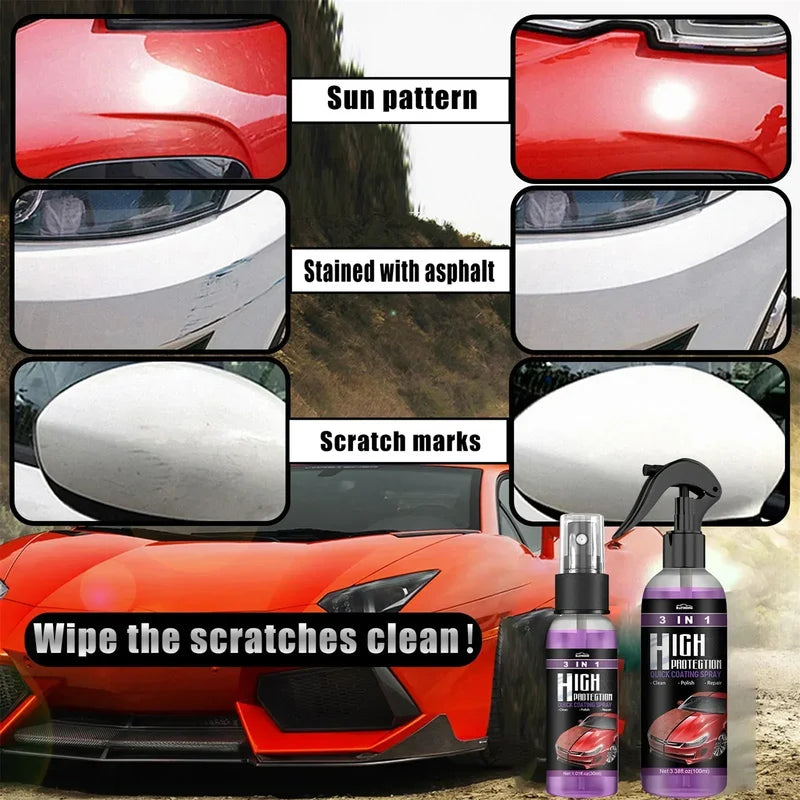 Car Ceramic Coating Liquid Wax Glass Paint Protection Hydrophobic Shine