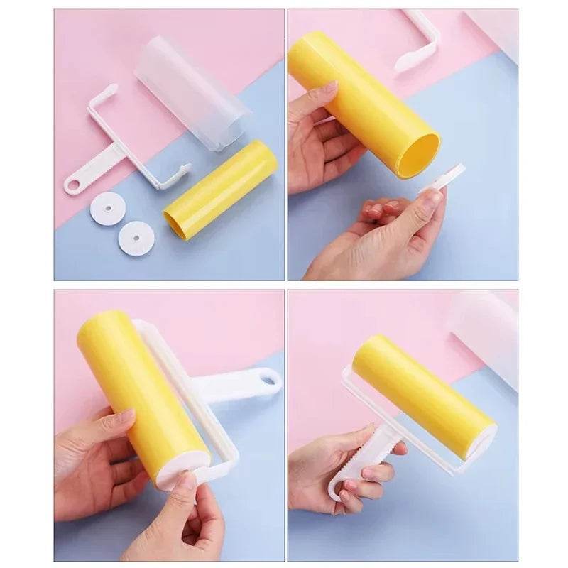 Reusable Silicone Pet Hair Roller - Washable Sticky Lint Remover for Clothes & Furniture
