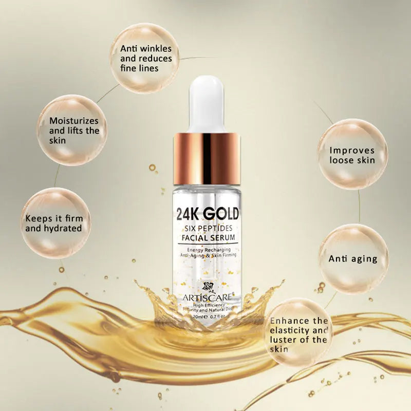 24K Gold & Peptide Face Serum 20ml Anti-Aging