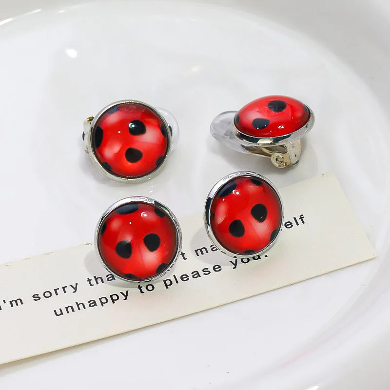 Kids Ladybird Costume Accessories Set with Bug Eye Masks, Gloves & Earrings for Halloween & Parties
