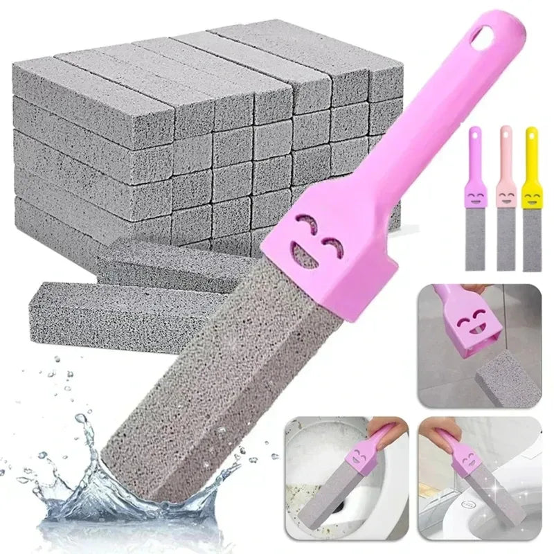 Pumice Stone Cleaning Stick for Toilet, Limescale & Rust Removal, Bathroom Tile & Sink Brush