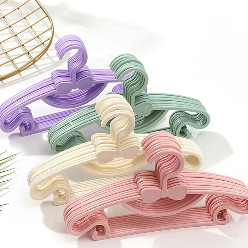 Baby Clothes Hangers 10-Pack Kids Wardrobe Display Clips Non-Toxic Plastic