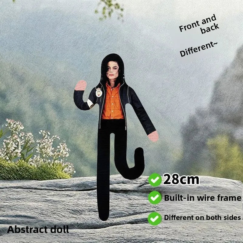 Multicolor Michael Jackson Cosplay Plush Doll - Abstract Joint Mobility Toy Gift