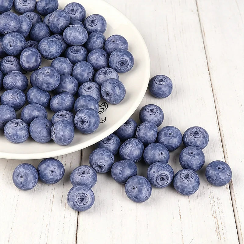 10-Piece Blueberry Artificial Food Model Set for DIY Crafts & Home Decor