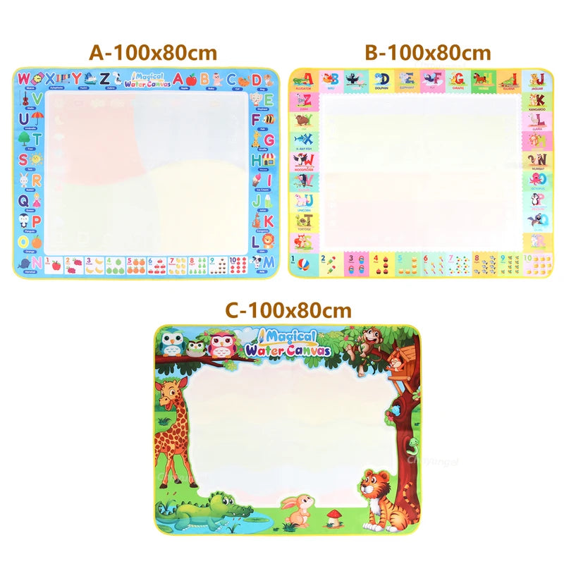 Reusable Water Drawing Mat for Kids 80x100cm Educational Art & Doodle Toy