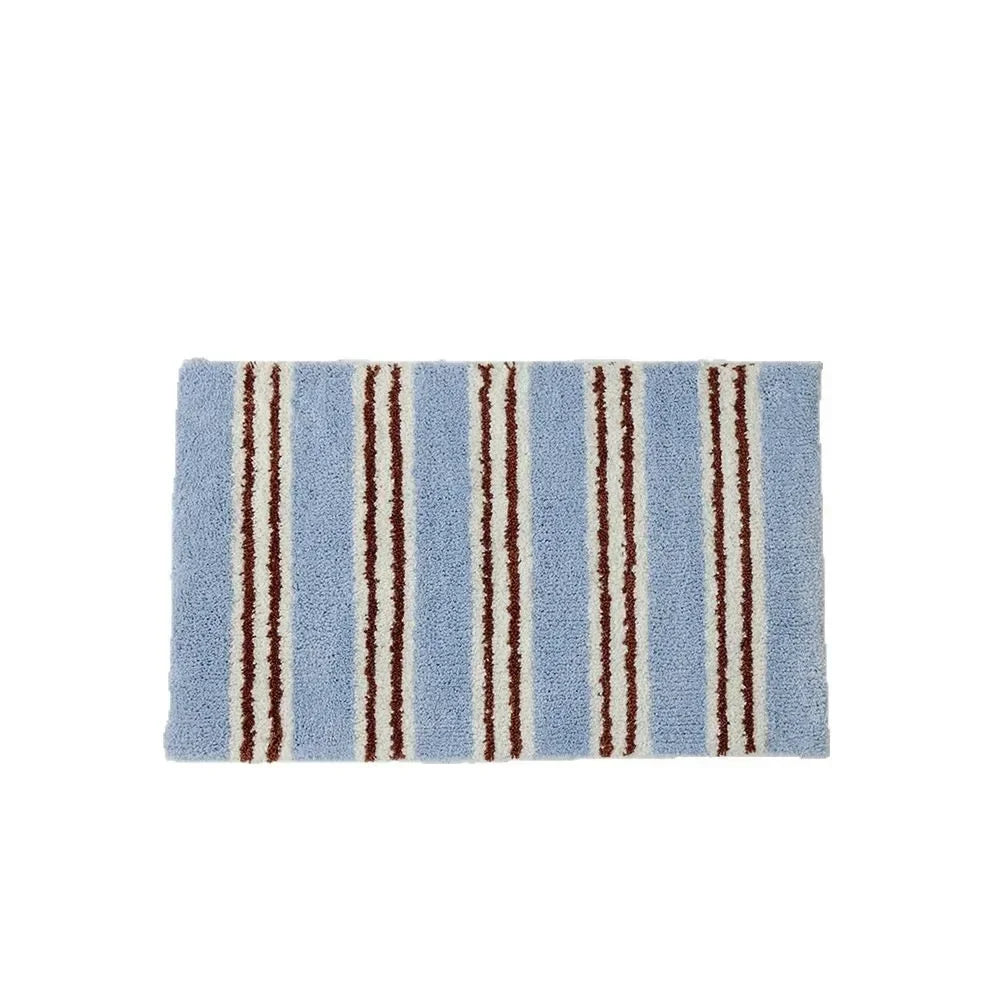 Korean-Style Soft Shaggy Rug for Bathroom & Entryway | Water-Absorbent, Slip-Resistant, Washable Floor Decor