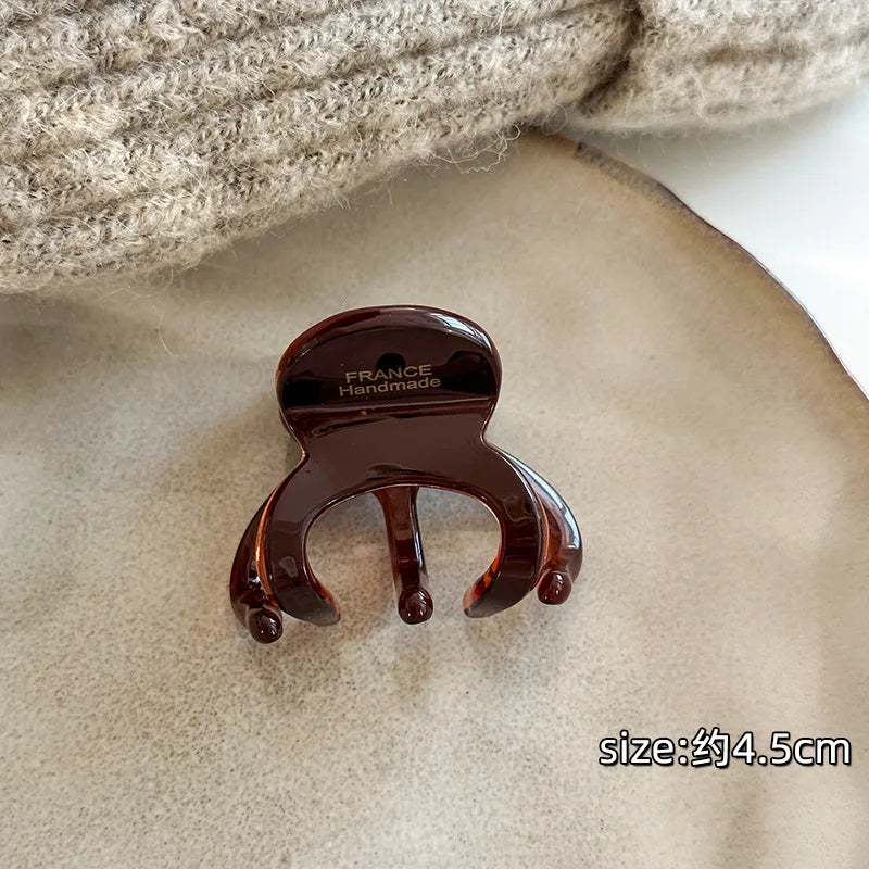Elegant Retro French Hair Claw Clips for Women - High Ponytail Holders