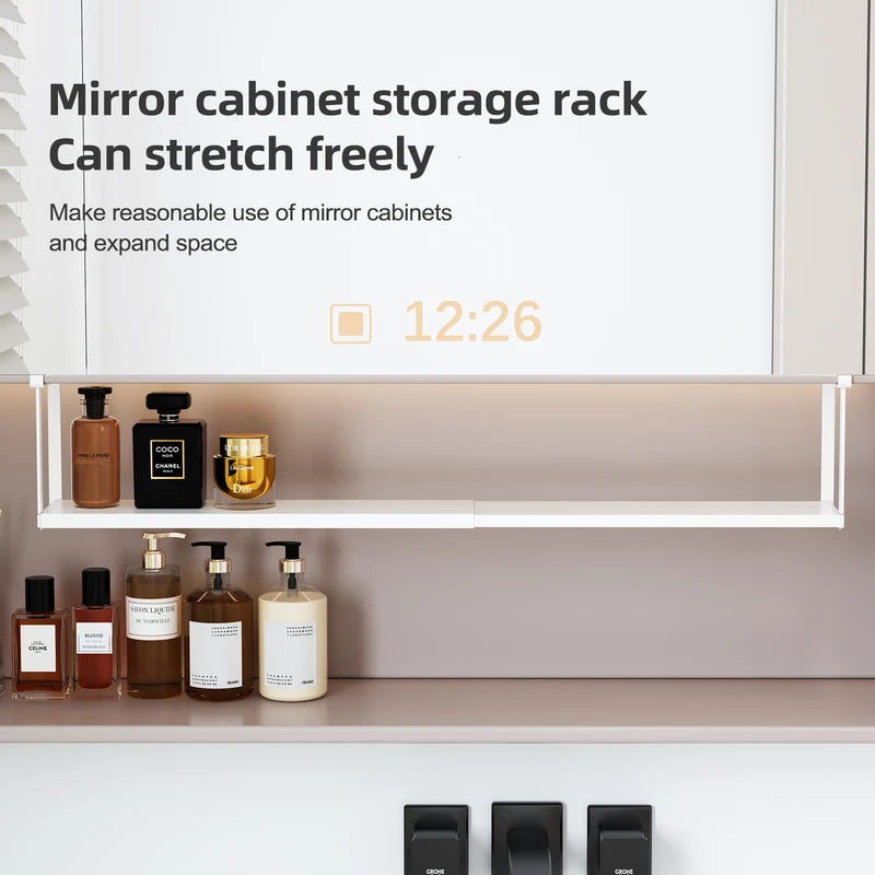 Bathroom Mirror Cabinet Storage Box with Layers Hanging Basket Under Sink Organizer