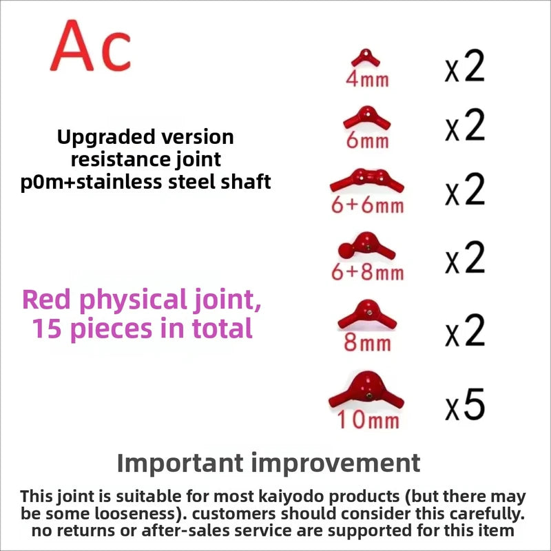 Custom Ultron Toy Joints with Stainless Steel Nails for Action Figures - Black, Green, Pink, White