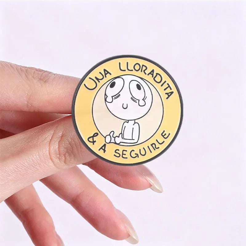 Spanish Memes Enamel Pins - Cute Brooches for Mental Health & Latinx Style