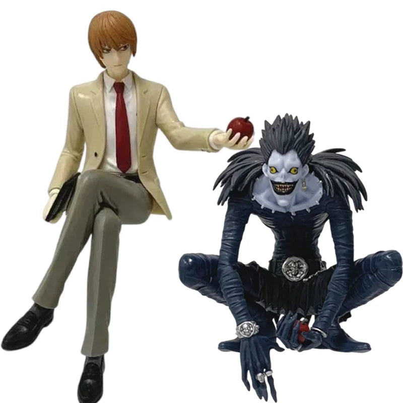 Anime Noodle Stopper Action Figure - L Lawliet PVC Sitting Toy with Apple