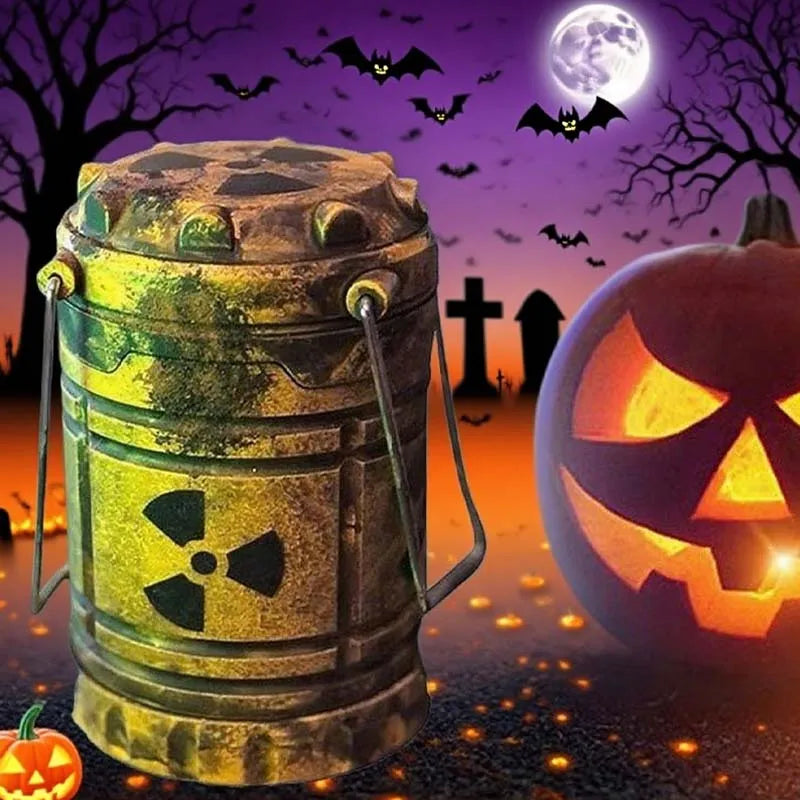 Nuclear Reactor LED Lantern - Sci-Fi Post-Apocalyptic Night Light with Green Glow, Novelty Home Decor