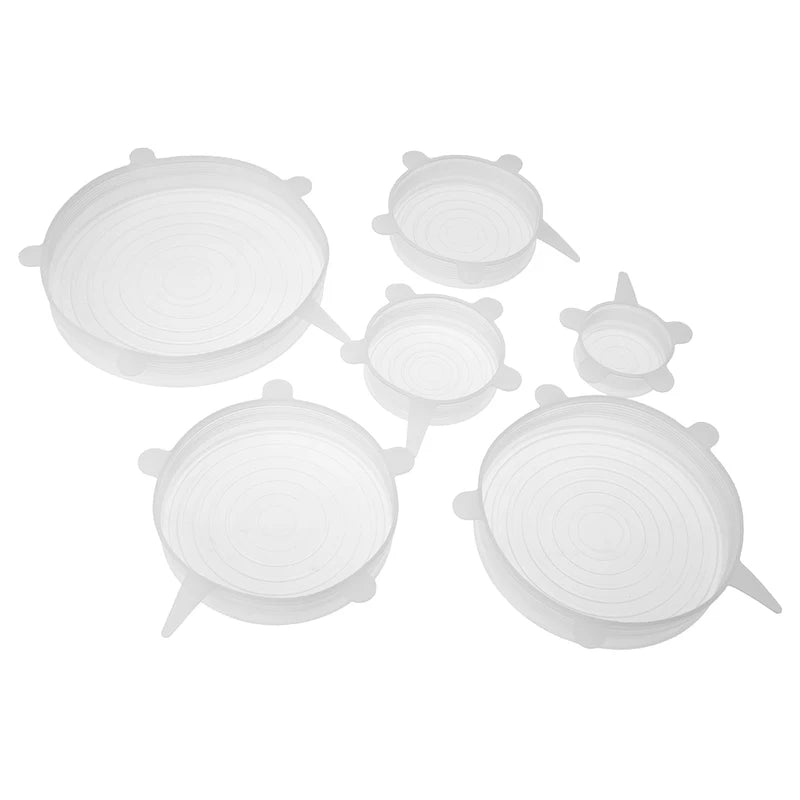 Reusable Silicone Food Covers Set - Heat-Resistant Kitchen Bowl Lids