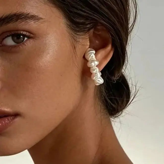 Pearl Ear Cuff Clip Women Fake Piercing Jewelry Gift Set