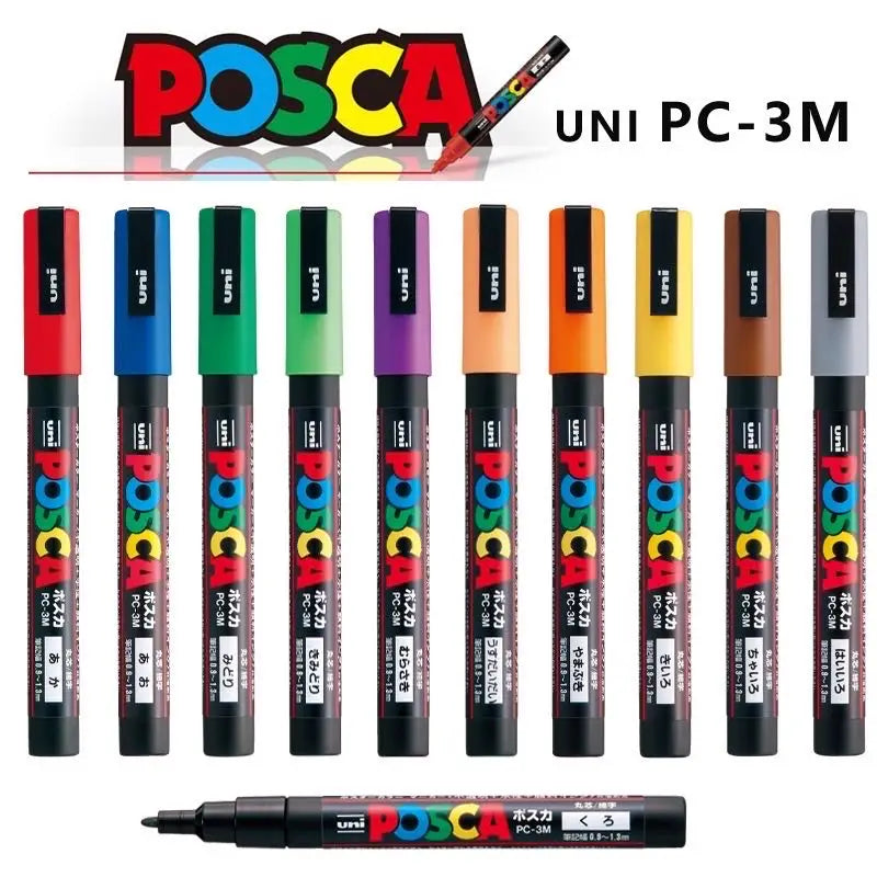 Acrylic Marker Paint Pen Set for Metal Glass Plastic Ceramic Rock Tire Paper - Full Colors