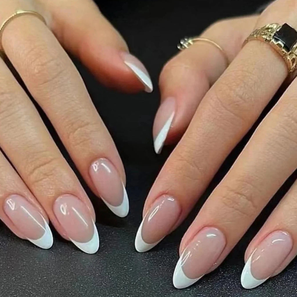 24-Piece Minimalist French Nail Set with Jelly Nail and Nail File