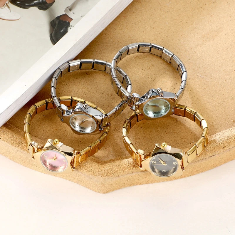 DIY Watch Charm Bracelet - Stainless Steel Star Watch Band for Women Party Gift
