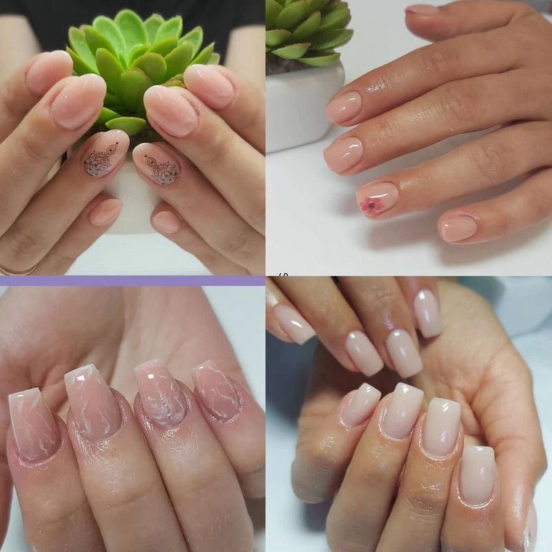Rubber Base Gel Nail Polish - Ivory Beige Semi-Permanent UV/LED Nail Art