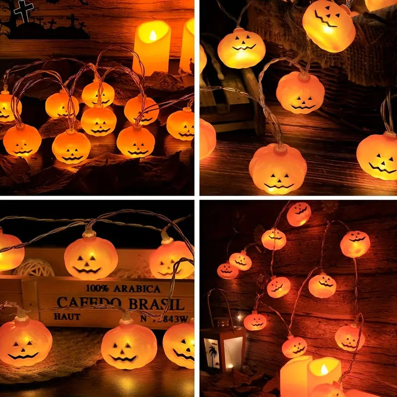 LED Pumpkin String Lights for Halloween Decorations Indoor Outdoor