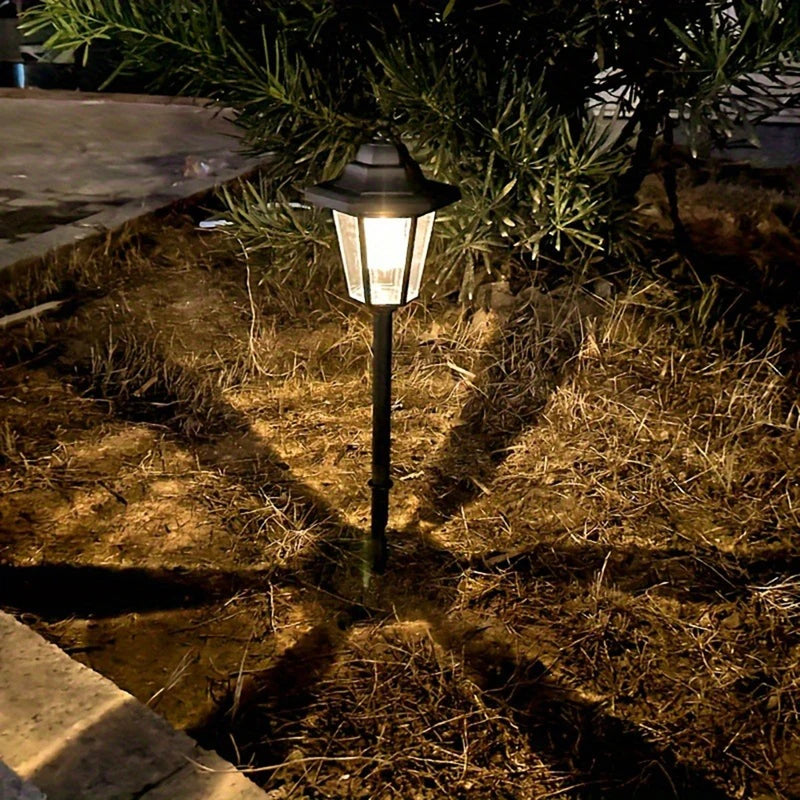 Solar-Powered Hexagonal Hanging Garden Lantern for Outdoors - 1 or 2 Pack