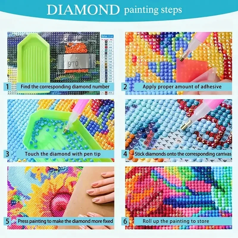 DIY Diamond Painting Kit for Home Decor - Movie Characters Collage