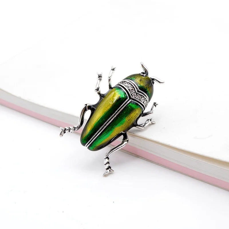 Cute Beetle Brooch Pins for Women Men Kids Jewelry Fashion Gift