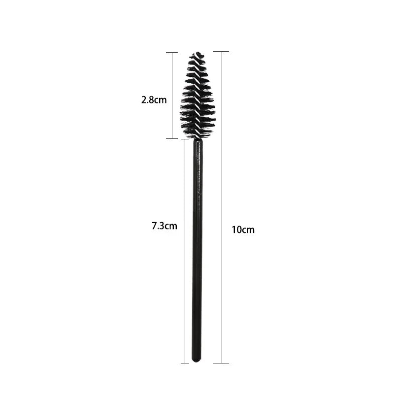25PCS Eyelash & Eyebrow Makeup Brush Set - Micro Brushes & Mascara Wands