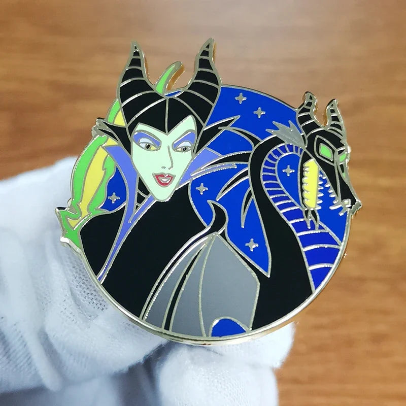 Maleficent Fairy Tales Villains Enamel Pin Badge Brooch for Hat, Backpack & Jewelry