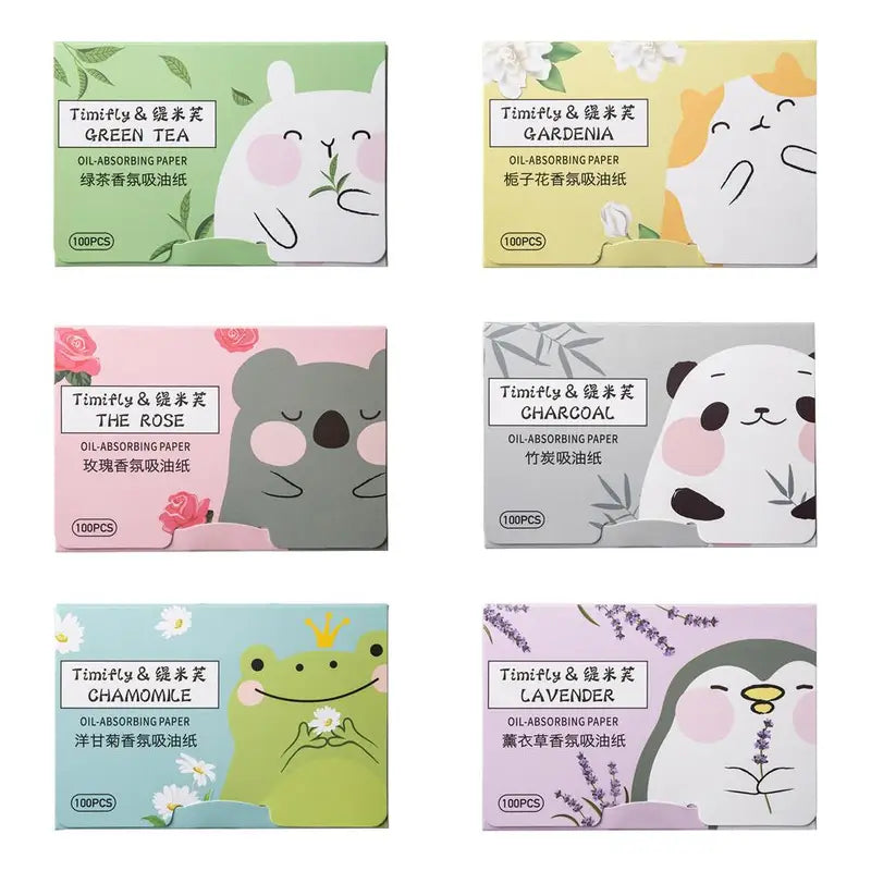 Face Oil Absorbing Blotting Papers 100Pcs - Oil Control Facial Wipes for Shine Removal