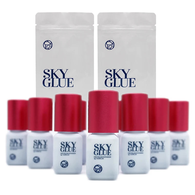 Korean Eyelash Extension Glue 5ml - Black, Red, Blue Cap Professional Adhesive