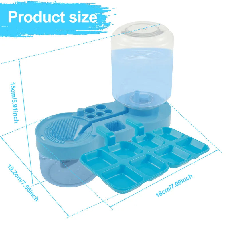 Automatic Paint Brush Washer with Drain Button Water Circulation Art Cleaning Tool