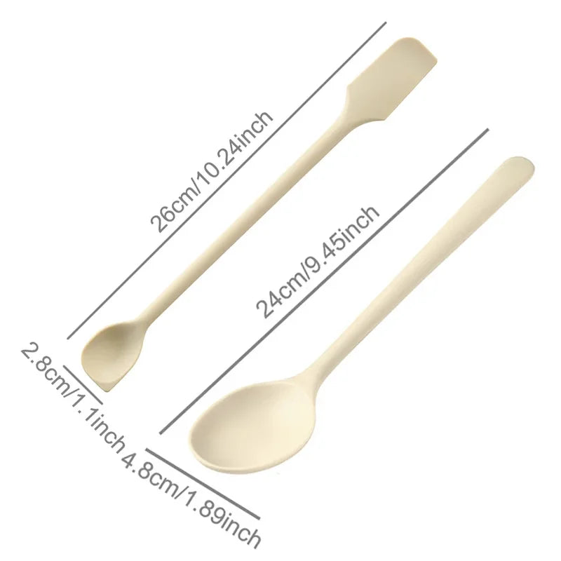 Silicone Small Spoons Set - Heat-Resistant Non-Stick Kitchen Utensils