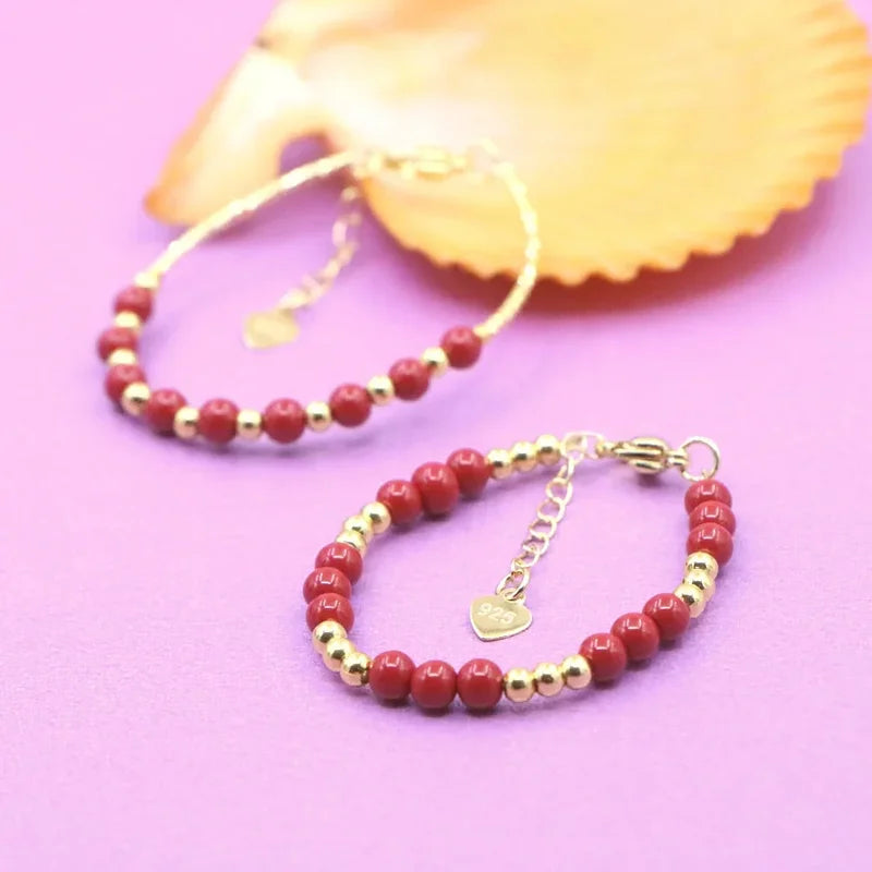 Children's Pearl Beaded Bracelet with Lobster Clasp - Baby Girls Jewelry Accessories