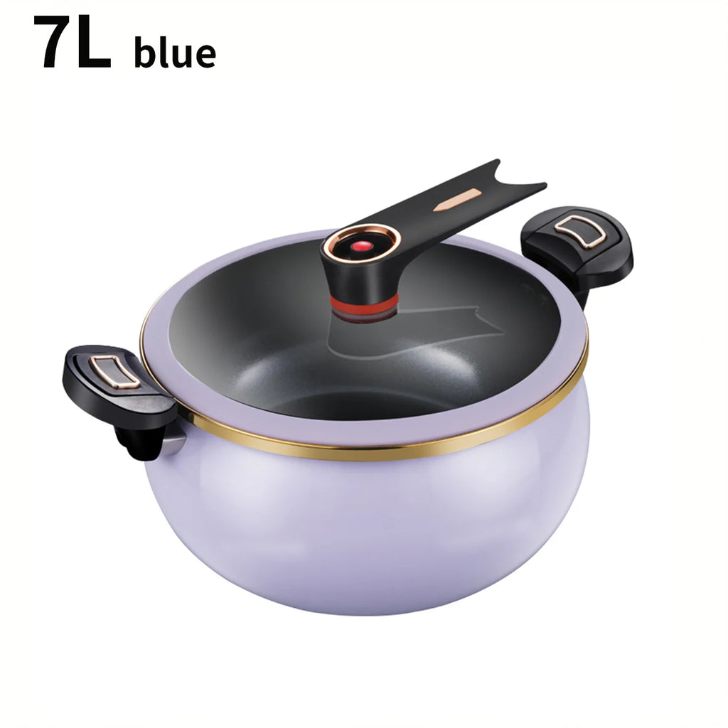 Large Capacity 7L Micro Pressure Cooker, Multi-Functional Non-Stick Pot for Home Use