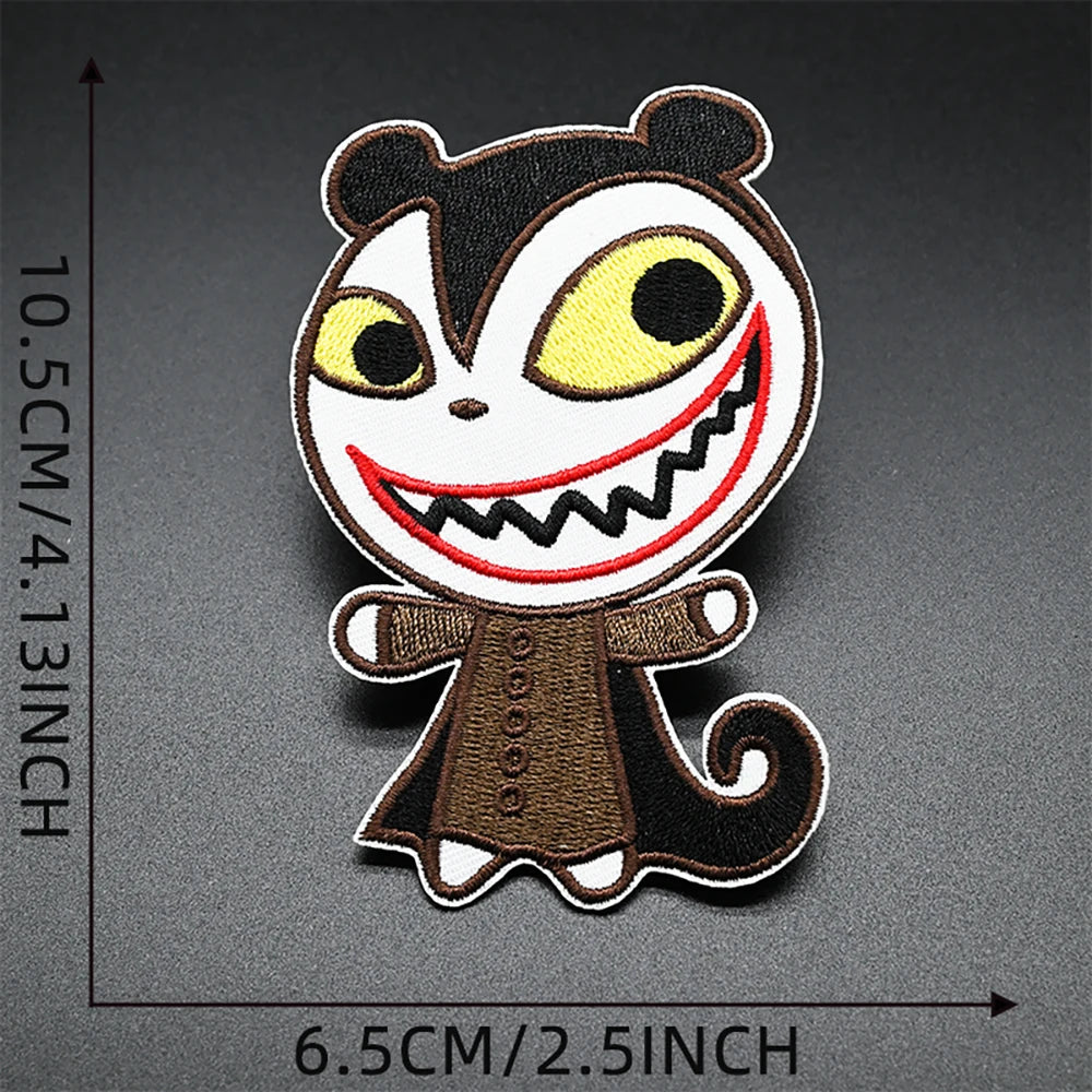 Halloween Iron-On Patches for Clothes Embroidery Pumpkin Ghost Devil Decor Set