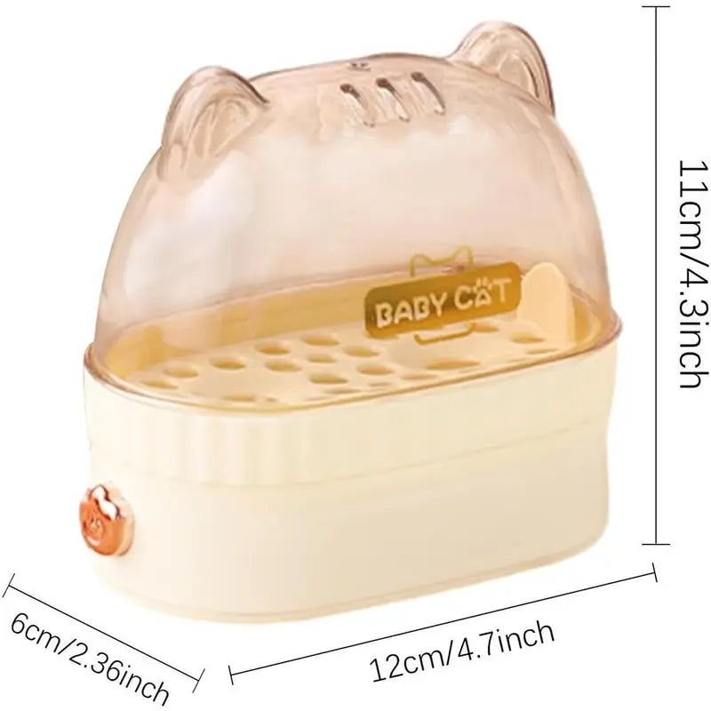Electric Egg Cooker Steamer with Auto Power-Off, Cat Shape Food Steamer for Kitchen