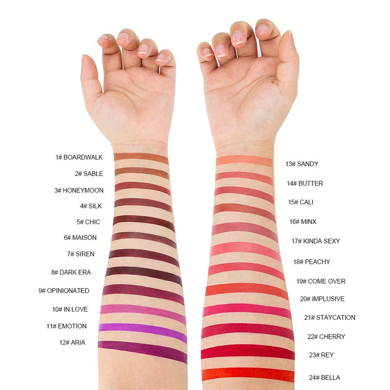 Matte Lipstick Set - Waterproof, Smudge Proof, Vegan Lip Color Collection